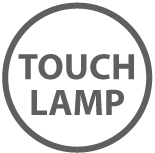 Jaigier Chrome Touch Table Lamp with Pleated Shade
