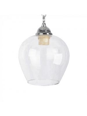 Lewis Bell Shaped Clear Pendant Glass Shade (Shade Only)