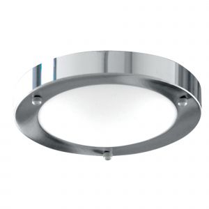 Mirrorstone IP44 Chrome Flush Fitting With Domed Marble Glass Diffuser