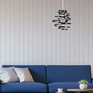 Bensson Twisted Non Electric Gloss Black Pendant Shade