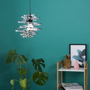 Bensson Twisted Non Electric Chrome Pendant Shade