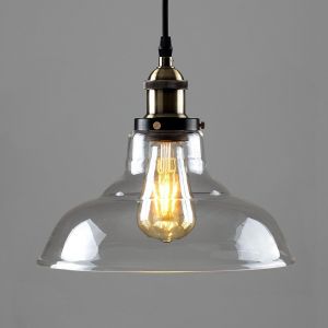 Wallace Steampunk LED Pendant Light With Clear Glass Shade