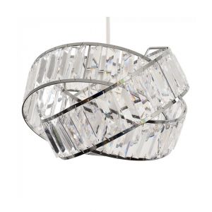 Hudson Chrome/Clear Intertwined NE Pendant Shade (Shade Only)