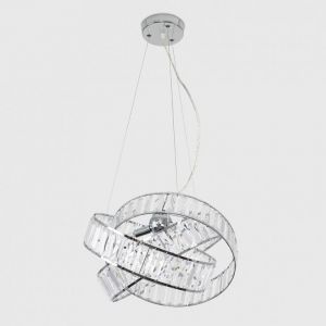 Hudson 3 Way Chrome Intertwined Rings Acrylic Ceiling Light