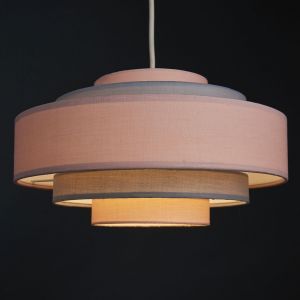 Hampshire 5 Tier Dusty Pink And Grey Pendant Shade