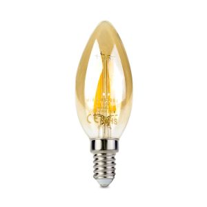 RetroLED Dimmable E14 4W LED Filament Candle Bulb Amber (Warm White 2700K)