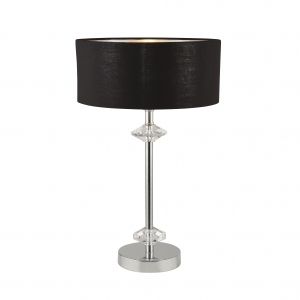 Mirrorstone New Orleans Chrome Table Lamp With Black Shade/ Silver Inner