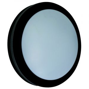 Diecast 18w Black/ Opal Round LED Bulkhead With Photocell
