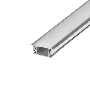2m Wide Recessed Aluminium Profile/Extrusion With Clip-In Frosted Diffuser