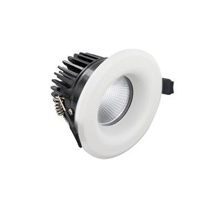 Integral Luxfire IP65 850lm 12W White 70mm Cutout Fire Rated Integrated Dimmable Downlight