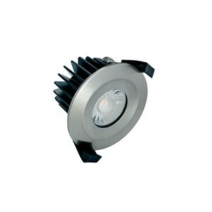 Integral Low-Profile IP65 6W Satin Nickel 70-75mm Cutout Fire Rated Integrated Dimmable Downlight