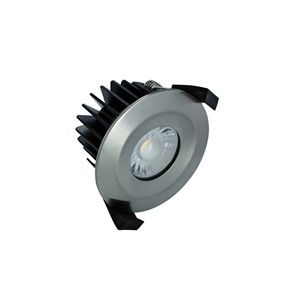 Integral Low-Profile IP65 10W Satin Nickel 70-75mm Cutout Fire Rated Integrated Dimmable Downlight