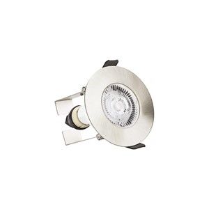 Integral Evofire IP65 Satin Nickel Fire Rated Downlight With GU10 Holder And Insulation Guard 