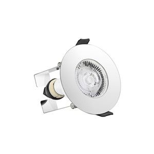 Integral Evofire IP65 Polished Chrome Fire Rated Downlight With GU10 Holder And Insulation Guard 