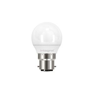 Integral Golf Ball Frosted Bulb 3.4W (30W) 2700K 250lm B22 Non-Dimmable 240 deg Beam Angle