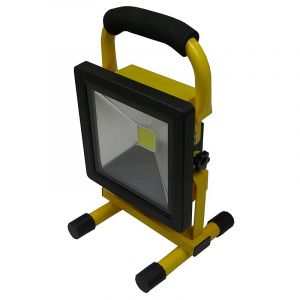 LED Yellow Fixture & Black Lamp 20W 6000K Rechargeable Floodlight
