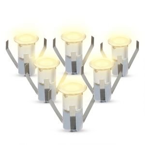NeoDeck Warm White IP67 LED Decking Lights, 15mm Decking-Plinth-Stair 0.4W/LED