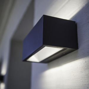 Lutec Large Gemini Up/Down Outdoor LED Wall Light 4000K