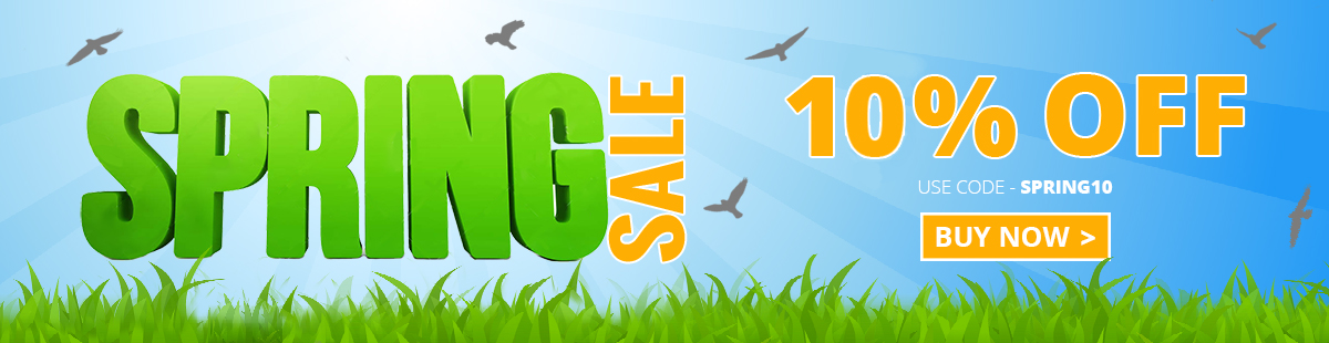 Spring Sale Discount of 10% off in case you add to your cart SPRING10